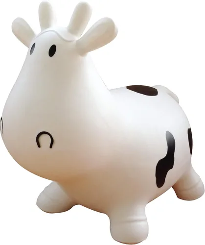 Miniatura 12 de AppleRound Caballo, vaca o unicornio inflable para montar y saltar – Saltador espacial para niños con bomba de mano – Juguete saltarín para jugar