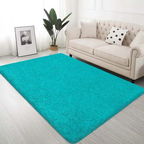 Miniatura 68 de Alfombras verdes para dormitorio de niños: alfombra de pasillo lavable de 2x6, alfombras pequeñas antideslizantes, esponjosas, suaves, peludas