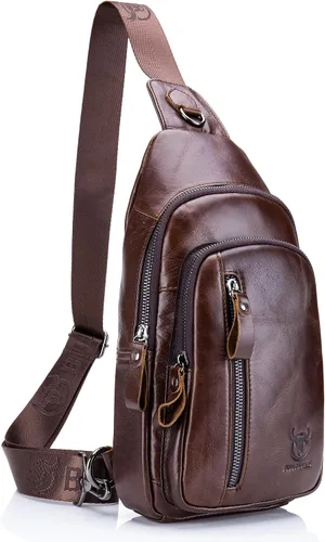 Miniatura 80 de LUKZIJAES Bolso bandolera de cuero genuino para hombre