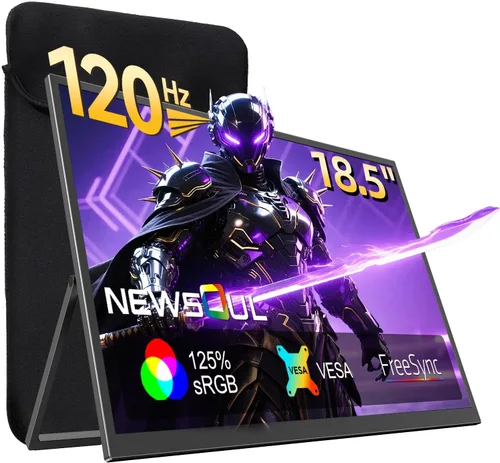 Miniatura 10 de Newsoul Monitor portátil de 15.6 pulgadas, monitor de viaje ultra delgado 108% sRGB 2000:1 contraste USB C Mini HDMI Plug & Play Monitor IPS