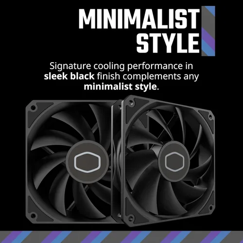 Miniatura 6 de Cooler Master MF120 Lite Black Carcasa Refrigerador Líquido Ventilador Enfriador de Aire, Ventilador de 120mm, PWM Dinámico 1,750 RPM, Palas