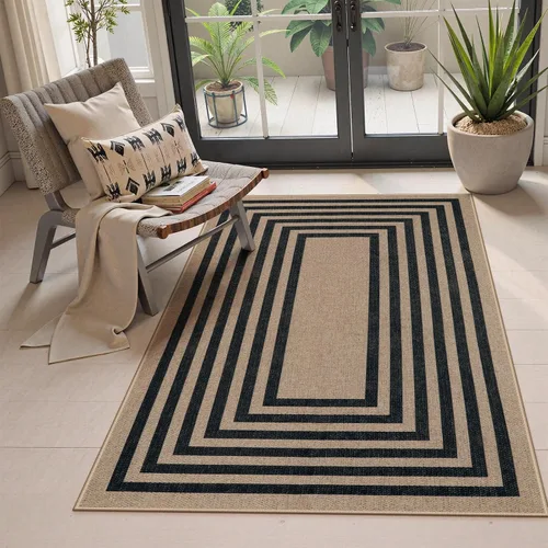 Miniatura 57 de Alfombra Moderna de Yute Fácil de Limpiar Arcoíris Lahome, 2x6 Alfombra de Pasillo Lavable para Cocina, Alfombras de Pasillo para Pasillos, Alfombra