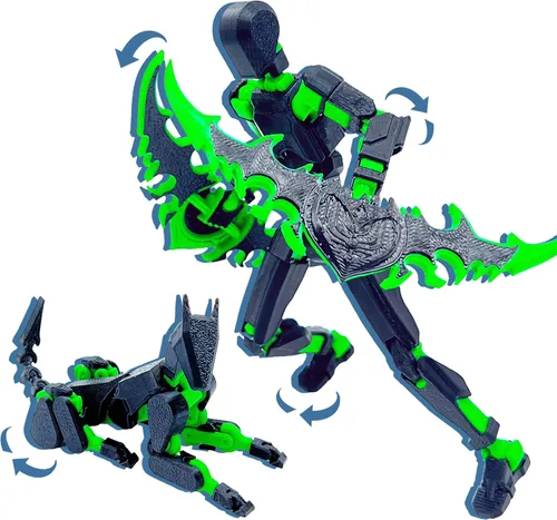 Uodofy (Ensamblaje Completado) T13 Conjunto de Figuras de Acción 3D, Dummy Robo Titan 13 Figuras de Acción, Juguete 3D Impreso de Múltiples