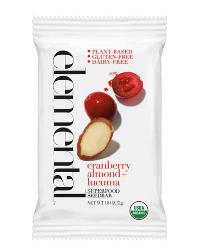 Miniatura 13 de Elemental Superfood Seedbars - Limón de anacardo y arándano, 1.8 onzas, paquete de 12, 100% orgánico certificado, verificado sin OMG, sin gluten