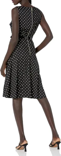 Miniatura 2 de Karl Lagerfeld Paris Vestido acampanado de algodón con lunares para mujer