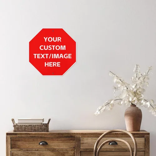 Miniatura 2 de Letreros personalizados para negocios al aire libre de metal con texto en inglés «Make Your Own 12X12» Letrero personalizado para jardines al aire