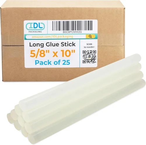 Miniatura 13 de IDL Packaging Barras de pegamento caliente de tamaño completo de 5/8 x 10 pulgadas para pistolas de pegamento, transparentes (paquete de 10)