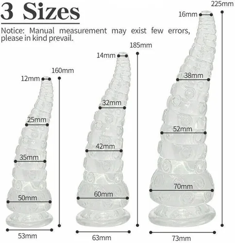 Miniatura 5 de Monster Big Thick Anus Toy Tentáculo Pulpo Acanalado Anal Plug Consolador con ventosa Juguetes sexuales para mujeres y hombres, Punto G y juego
