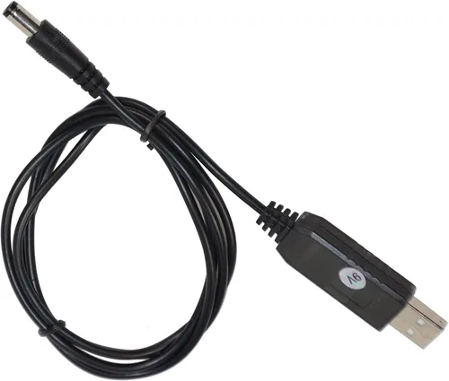 HQRP Cable convertidor de módulo elevador de 5 V USB a CC de 9 V compatible con reproductor de DVD portátil, altavoz Bluetooth inalámbrico portátil,