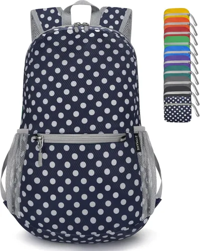 Miniatura 15 de ZOMAKE Mochila ultra ligera y compactable Mochila de senderismo resistente al agua, Mochila pequeña Mochila de camping al aire libre plegable y Negro
