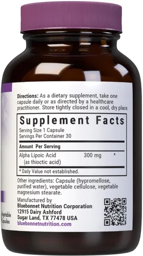 Miniatura 2 de BLUEBONNET NUTRICIÓN ÁCIDO ALFA LIPOICO 300 mg