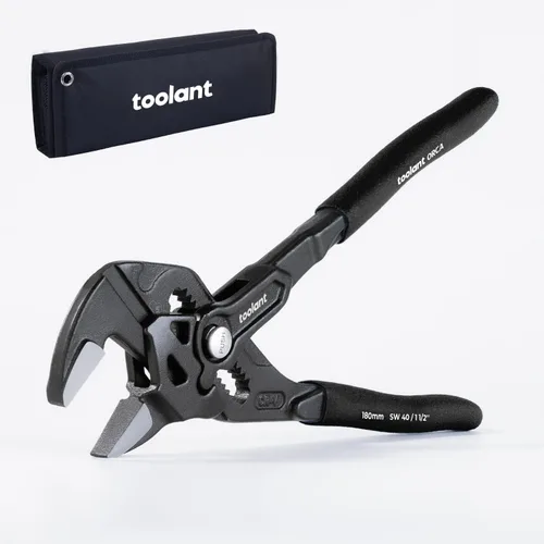 Miniatura 10 de toolant Llave de alicates ajustable de bolsillo de 5 pulgadas, fosfato de zinc CR-V de acero con mandíbulas paralelas lisas y bolsa - Llave portátil