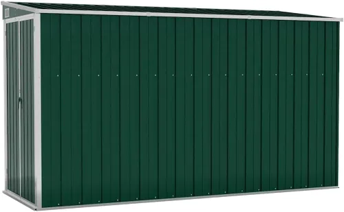 Miniatura 9 de vidaXL vidaXL Cobertizo de almacenamiento, cobertizo de jardín montado en la pared con puertas dobles con cerradura, cobertizo de almacenamiento al