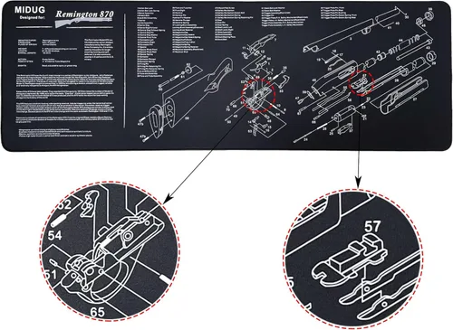 Miniatura 2 de Alfombrilla de limpieza de pistola antideslizante de goma almohadilla de limpieza para pistola de mantenimiento para pistola