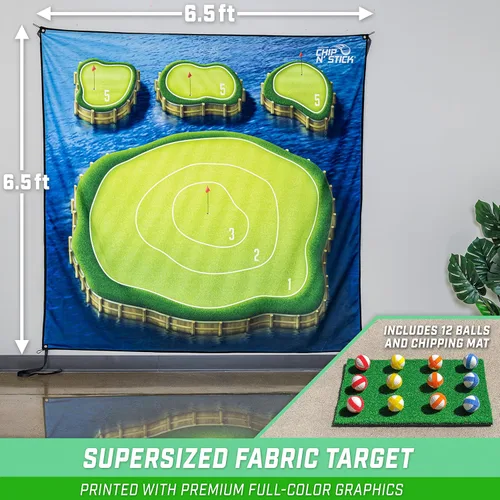 Miniatura 3 de The Original GoSports Chip N' Stick - Choose Classic, Darts or Islands - Giant Golf Games with Balls and Chipping Mat