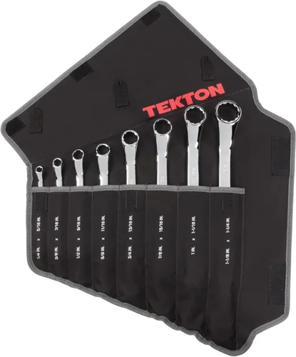 Miniatura 23 de TEKTON WBE24411 - Juego de llaves de extremo de caja con soporte de 45 grados, 11 unidades (6-32 mm)