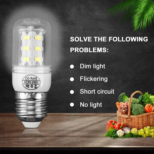 Miniatura 6 de Bombilla de refrigerador AMI PARTS KEI D34L 5304511738 E27 Bombilla LED para refrigerador 3.5W Compatible con bombilla de refrigerador frigidaire