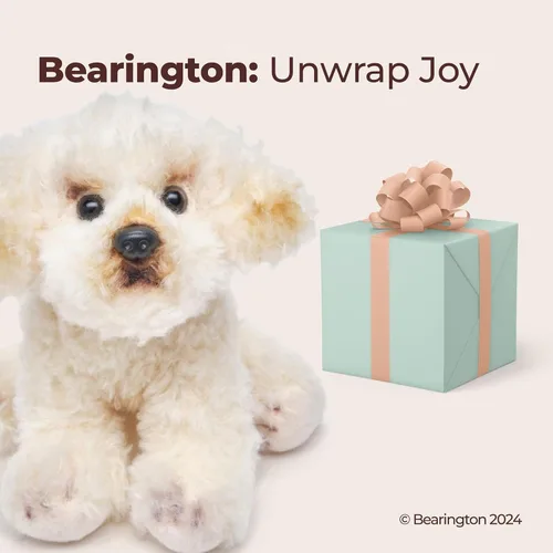 Miniatura 5 de Bearington - Animal de peluche realista para cachorros, juguetes de peluche para niños, peluches de labradoodle de caniche, galleta Lil` de 6