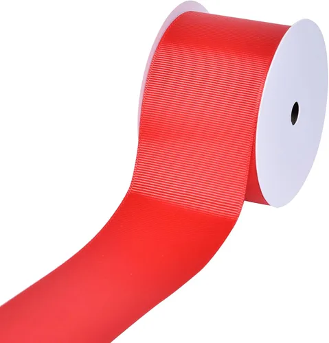 Miniatura 112 de YAMA Rollo de cinta de grogrén sólido, 1 pulgada, 25 yardas para cintas de envoltura de regalos, color blanco