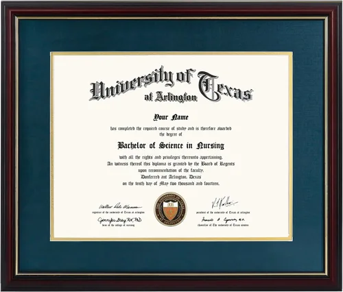 Miniatura 9 de GraduationMall Marco de diploma de certificado de 8.5 x 11, madera maciza y vidrio templado, acabado negro con ribete dorado
