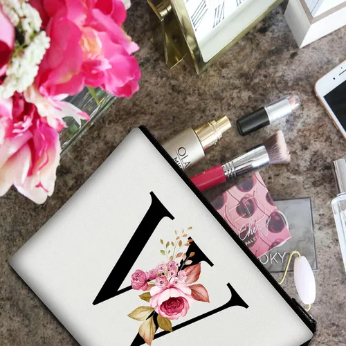 Miniatura 4 de Vavabox A-Z Bolsa de maquillaje personalizada, regalos de cumpleaños para mujeres y mamá, regalos para mejor amiga, bolsa de cosméticos para novia