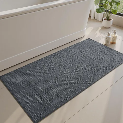 Miniatura 20 de AMOAMI Alfombra de Baño Antideslizante Súper Absorbente de Secado Rápido Alfombras de Baño para Piso de Baño Respaldo de Goma Lavable Alfombras