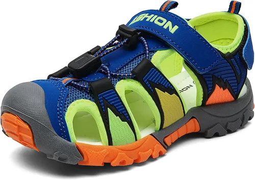 Littleplum Sandalias deportivas con punta cerrada, zapatos de verano para niños, caminar, senderismo, atletismo, al aire libre