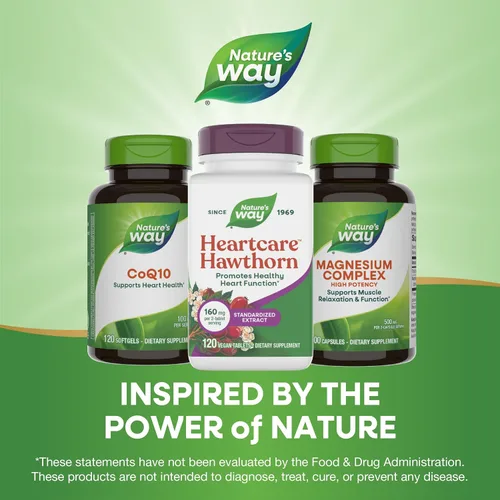 Miniatura 7 de Nature's Way Extracto de espino para el cuidado del corazón, apoya la función cardíaca saludable*, 120 tabletas