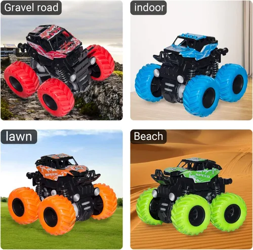 Miniatura 3 de LONANDY Monster Truck Juguetes para niños de 4 a 7 años – Juguetes de coche de fricción para niños pequeños de 3, 4, 5, 6 años, auto de juguete Push