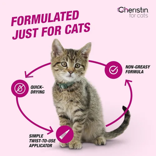Miniatura 7 de Cheristin Tratamiento y prevención de pulgas para gatos Tratamiento tópico de pulgas de acción rápida para gatos de más de 1.8 libras 1 unidad