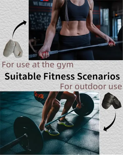 Miniatura 3 de Guantes de entrenamiento de goma de agarre fuerte para gimnasio, agarres antideslizantes para levantamiento de pesas, agarres ligeros