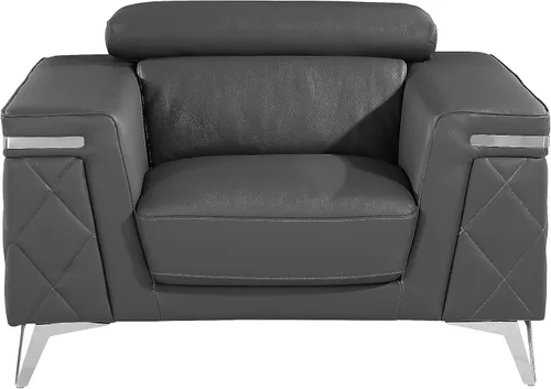 Miniatura 24 de Blackjack Furniture Amalfi - Juego de sofá de cuero italiano de grano superior para sala de estar con elegante diseño italiano, reposacabezas