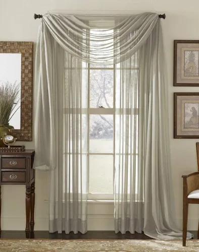 Miniatura 9 de Pañuelo Luxury Discount semitransparente para ventana, de color liso