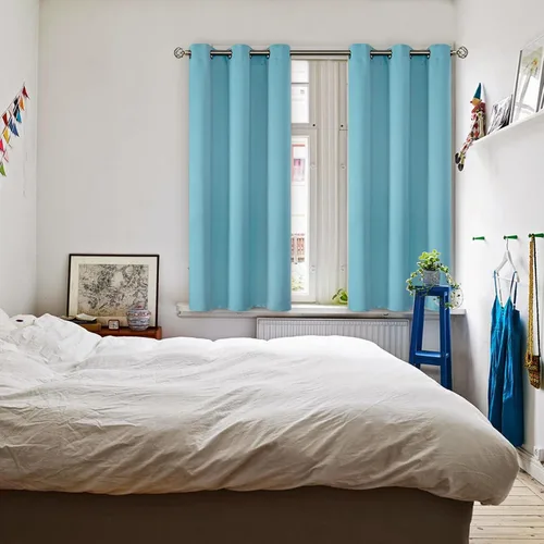 Miniatura 2 de BGment Cortinas opacas con aislamiento térmico y ojales, cortinas para oscurecer la habitación y la sala de estar, juego de 2 paneles