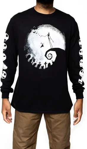 Miniatura 2 de Disney Nightmare Before Christmas Jack Skellington Moon - Camiseta de manga larga para adultos