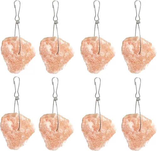 Miniatura 9 de PINVNBY Bloques de sal para conejos, 4 piezas de mascotas pequeñas del Himalaya lamen sal bloque de sal sales minerales naturales con gancho