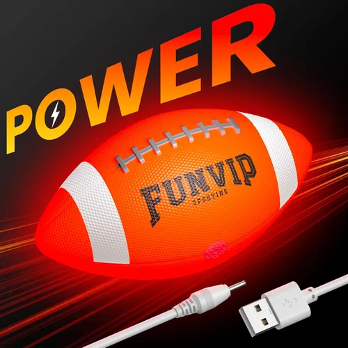 Miniatura 2 de Funvip Balón de fútbol, pelota recargable que brilla en la oscuridad para niños, tamaño 6, fútbol iluminado, ideas de regalo de Pascua, regalos