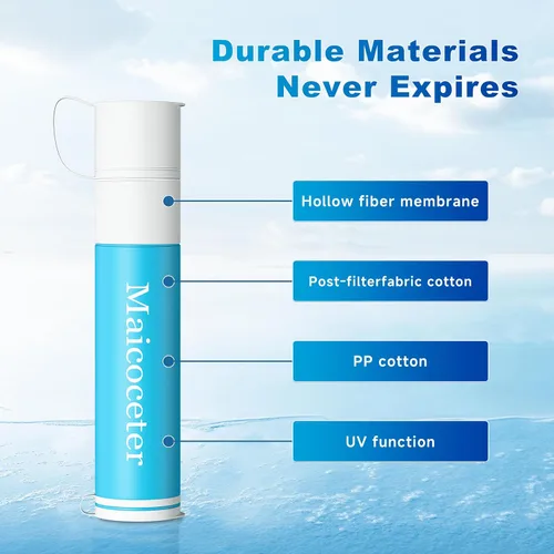 Miniatura 6 de Filtro de agua con popote, purificador de agua portátil, sistema de filtración de agua por gravedad, sistema de purificación de agua con popote