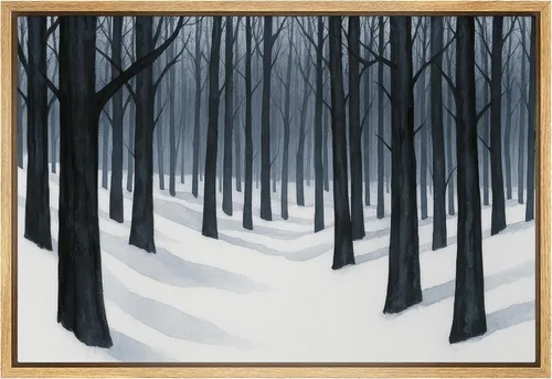 Miniatura 51 de SIGNFORD Lienzo enmarcado para pared, pinos sepia, bosques, bosques, naturaleza, ilustraciones de área silvestre, arte digital, arte moderno