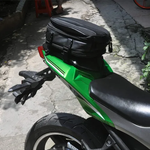Miniatura 6 de Bolsa de cola para motocicleta E-riding, alforjas para motocicleta, mochila impermeable para asiento trasero, maleta de equipaje multifuncional