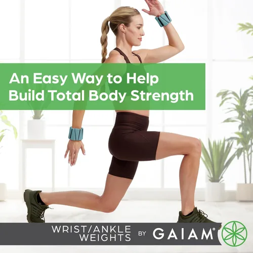 Miniatura 2 de Gaiam Wrist and Ankle Weights, Wearable Bracelet to Strengthen, Tone & Sculpt, Adjustable Ankle Weights for Women & Men for Yoga, Dance, Pilates
