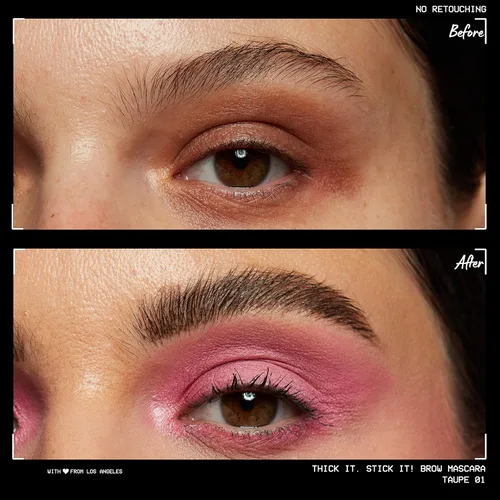 Miniatura 3 de NYX PROFESSIONAL MAKEUP Thick It Stick It Máscara Engrosante para Cejas, Gel para Cejas - Taupe