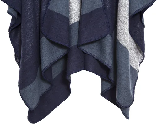 Miniatura 104 de Urban CoCo Poncho de colores para mujer, chal con frente abierto, color en bloques