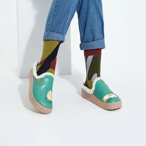 Miniatura 3 de UIN - Pantuflas de mujer, cómodas, modernas, pintadas con diseños artísticos, para viajar, con punta ancha, estilo informal, para el hogar