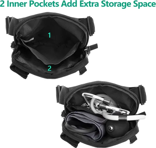 Miniatura 11 de Trunab Riñonera con soporte para cinta y bolsillos para equipo médico, bolsa de almacenamiento de cintura con correa ajustable para la cintura