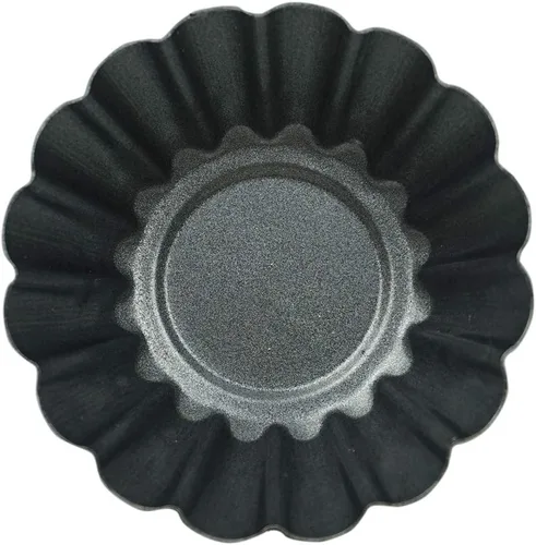 Miniatura 8 de Paquete de 12 moldes para tartaletas de huevo, latas antiadherentes de acero al carbono, molde para tartaletas, moldes para tartas, cupcakes, pudín