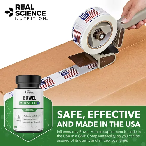 Miniatura 8 de Real Science Bowel Miracle - Suplemento de apoyo intestinal para comodidad digestiva y bienestar intestinal, con Vinitrox, GABA y vitaminas