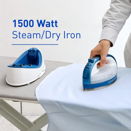 Miniatura 2 de Panasonic NI-QL1000A - Plancha inalámbrica, portátil de 360 grados de estilo libre, plancha de vapor con puntas de precisión y suela de acero Azul