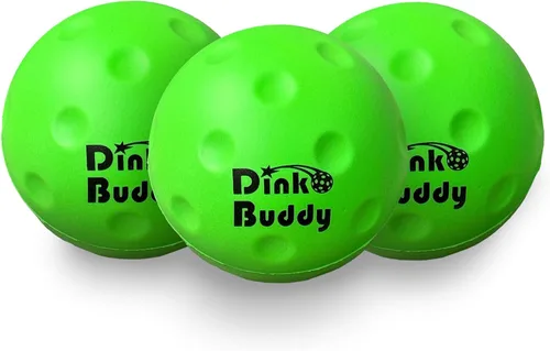 Kelso Pickleball, pelotas de pickleball de espuma PU para reducir el ruido, mejora la coordinación ojo-mano, uso en interiores y exteriores, pelotas