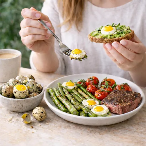 Miniatura 6 de Huevos de codorniz frescos de granja *Ponidas en los EE. UU.* Libres de hormonas; Sin OGM - (Cantidad de 12+) *Huevos para consumo*